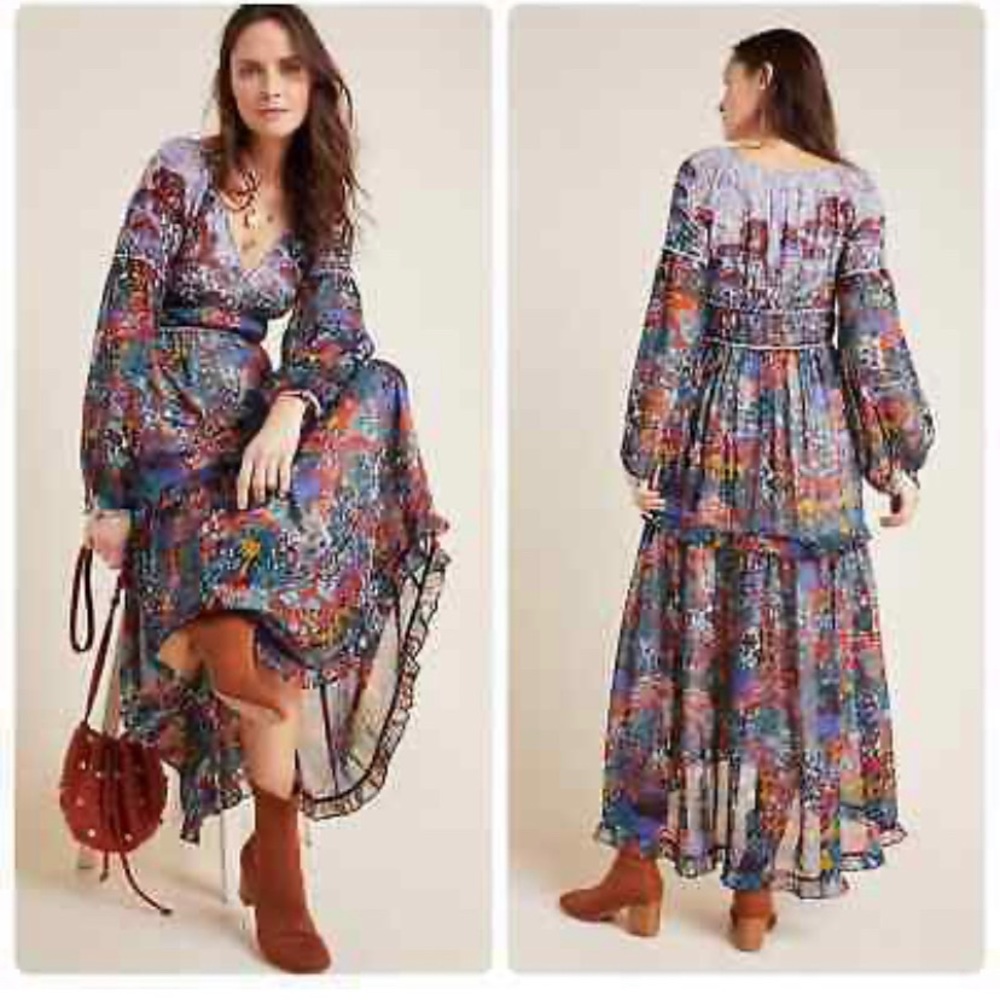 NEW Anthropologie Maeve Annabella Maxi Dress, Size 4